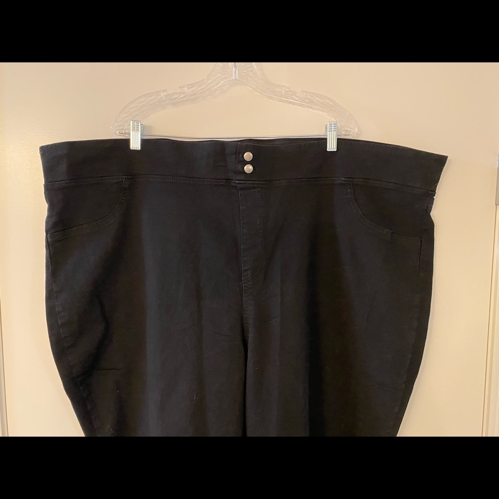 Terra & Sky Sz 5X Black Jegging Jeans Mid Rise Skinny Pull On NWOT